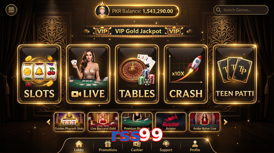 Main screen of Rss99 casino page for PK players