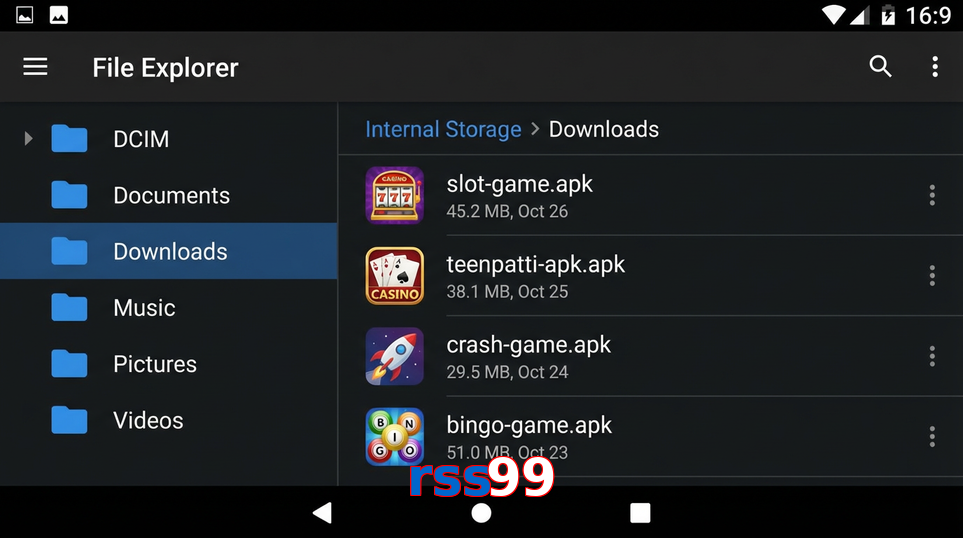 Main screen of Rss99 gameapk page for PK players